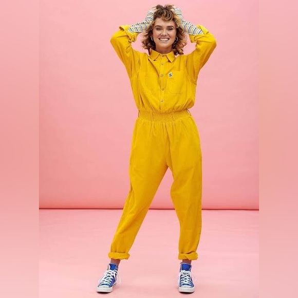 Lucy & Yak Eddie Jumpsuit Organic Cotton Corduroy Lavender Purple Size Small - Picture 3 of 16